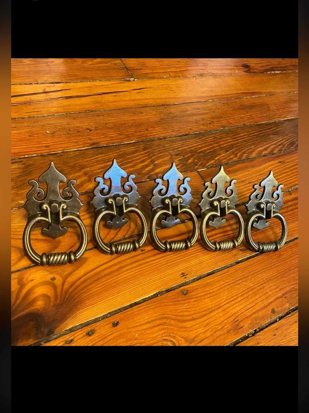 Vintage Drawer Pulls Set of 5 Hardware for Cabinets or Furniture